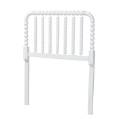 Baxton Studio Finley Turned Bobbin Headboard - Crafted Wood Panel with Decorative Spindle Design for Cottage Farmhouse Bedroom, Twin, White